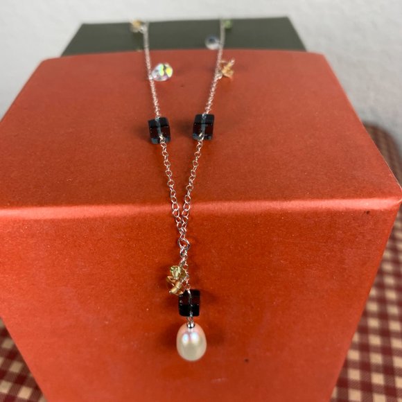 NWOT 16" Real Gems Pearl and Real Silver (not plated) Tassel Necklace - Picture 5 of 5